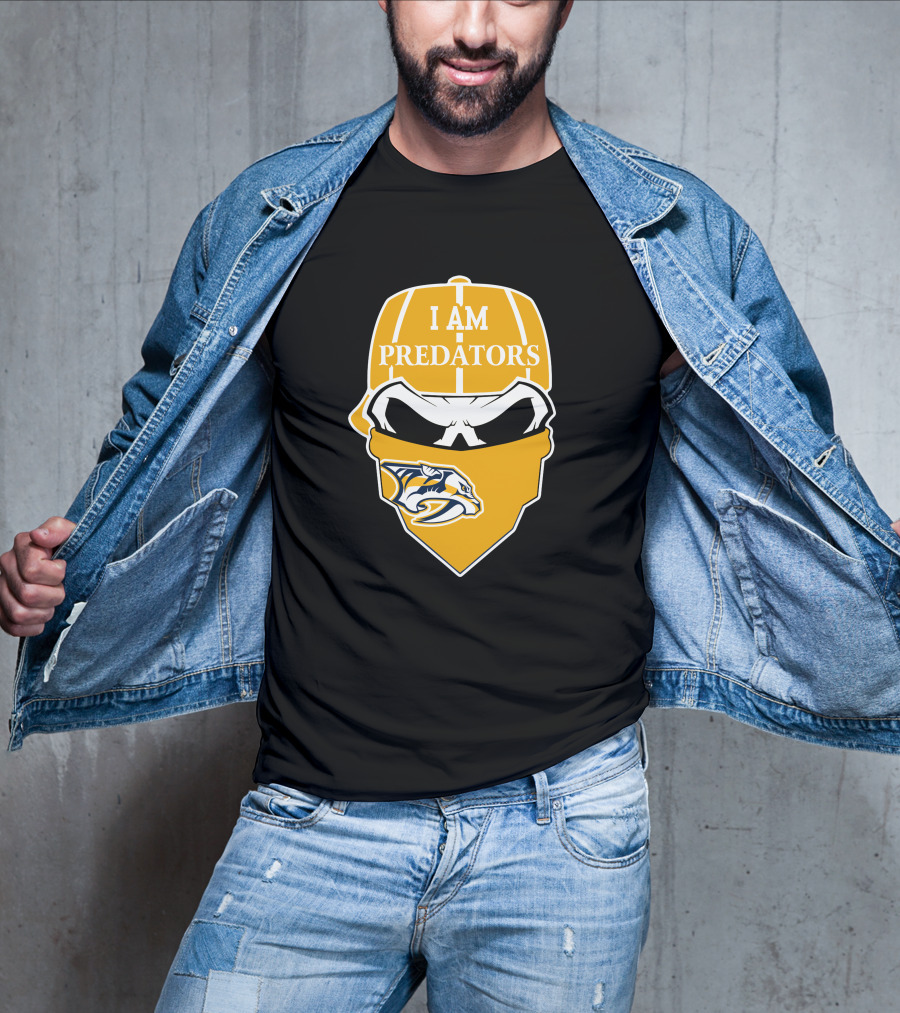 I Am Predators Nashville Predators Skull T-Shirt