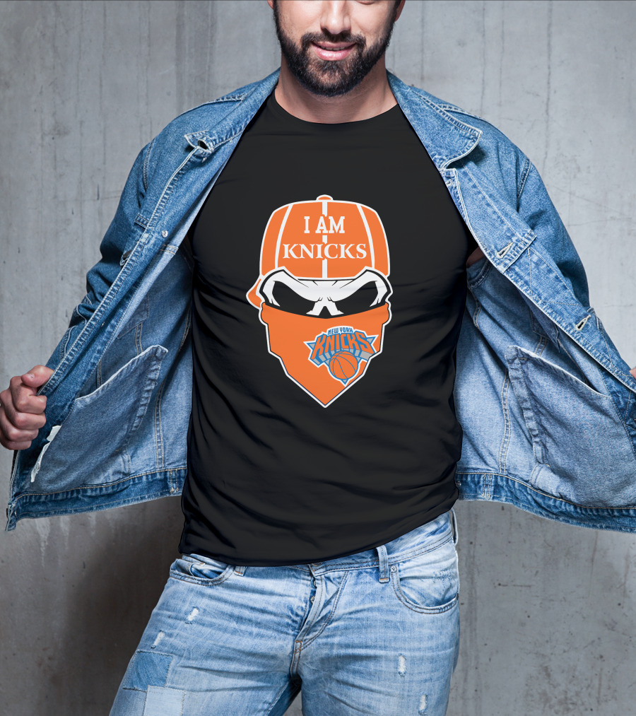 I Am Knicks New York Knicks Skull T-Shirt