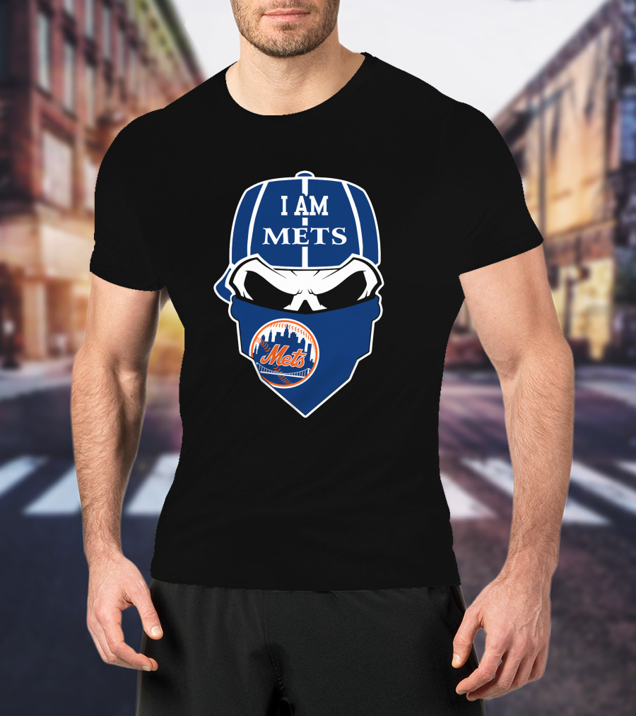 I Am Mets New York Mets Skull T-Shirt