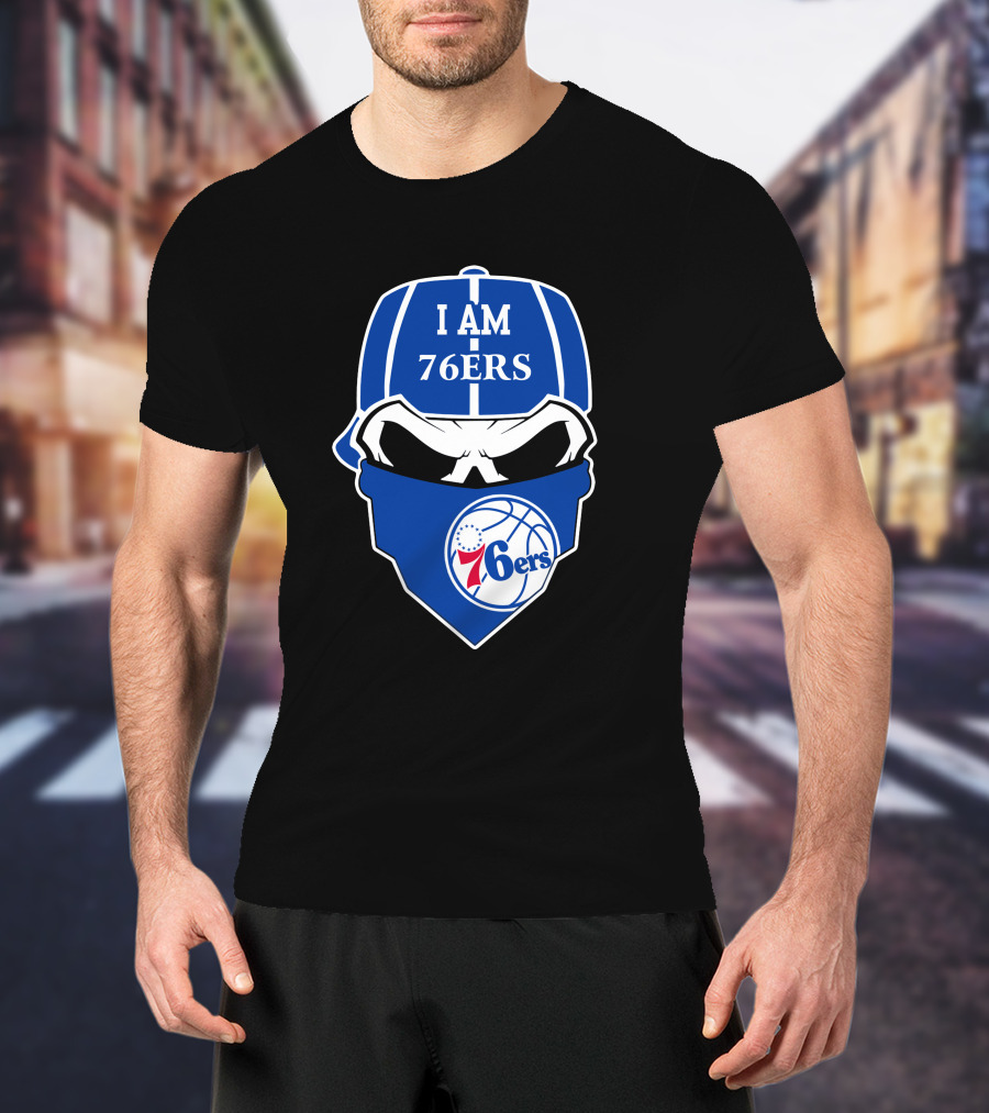 I Am 76ers Skull Logo Philadelphia 76ers T-Shirt