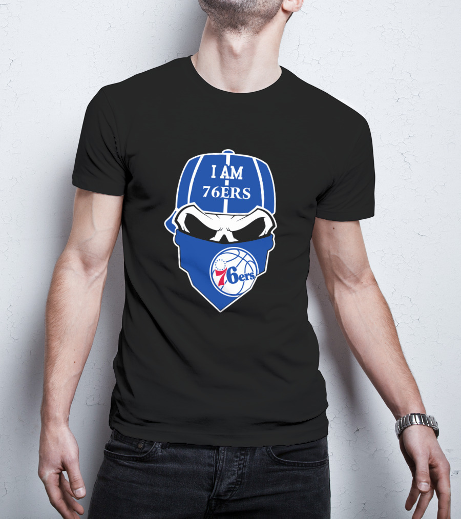 I Am 76ers Skull Logo Philadelphia 76ers T-Shirt