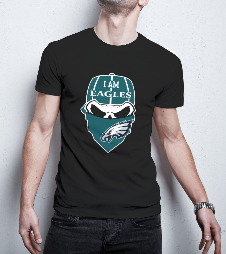 I Am Eagles Philadelphia Skull T-Shirt