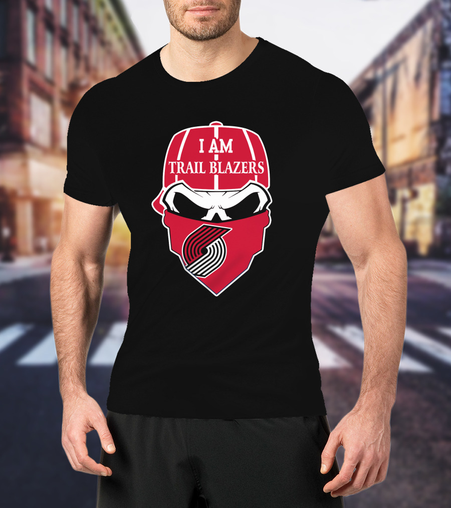 I Am Trail Blazers Skull T-Shirt