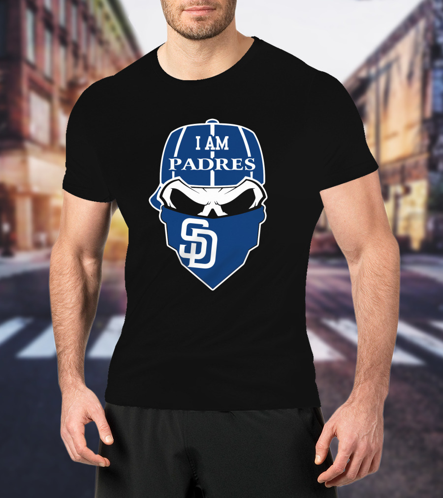 I Am Padres Sd Skull San Diego Padres T-Shirt