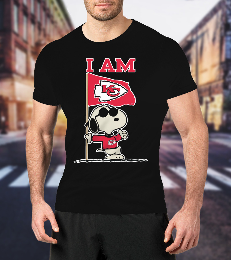 I Am Kansas City Chiefs Snoopy Kc Flag T-Shirt