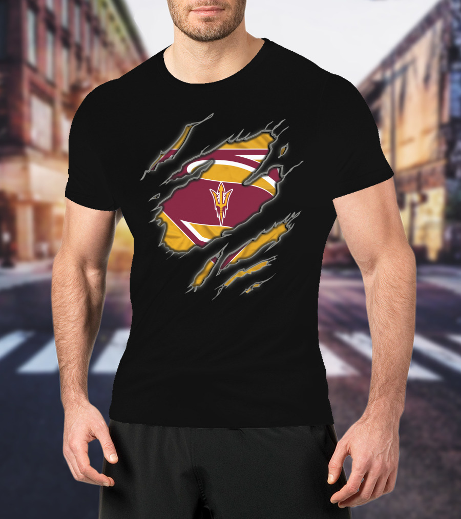Arizona State Sun Devils Superman Ripped T-Shirt