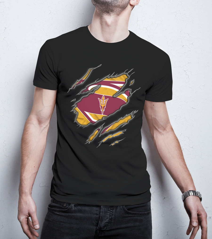 Arizona State Sun Devils Superman Ripped T-Shirt