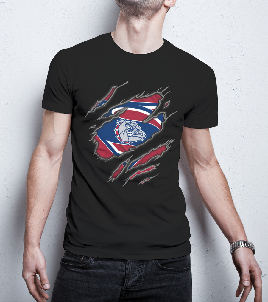 Gonzaga Bulldogs Logo Bold Superman-Inspired T-Shirt