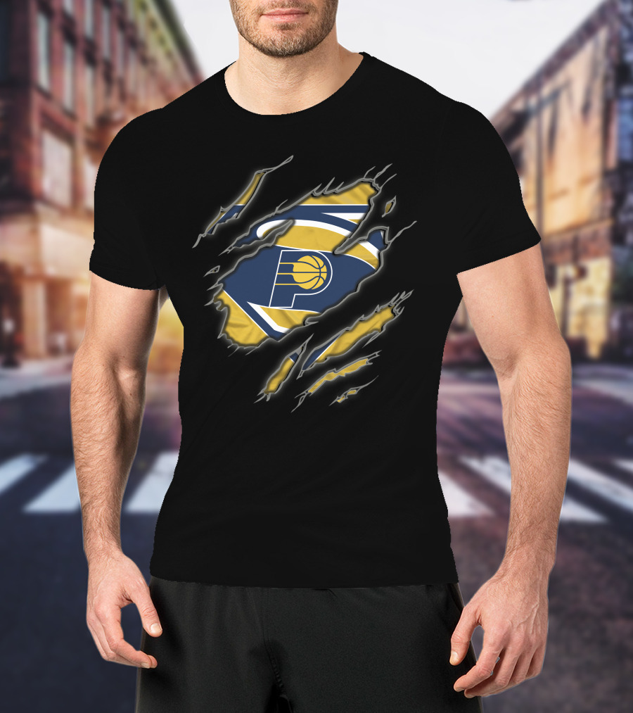 Indiana Pacers Superman P Logo Claw Marks T-Shirt