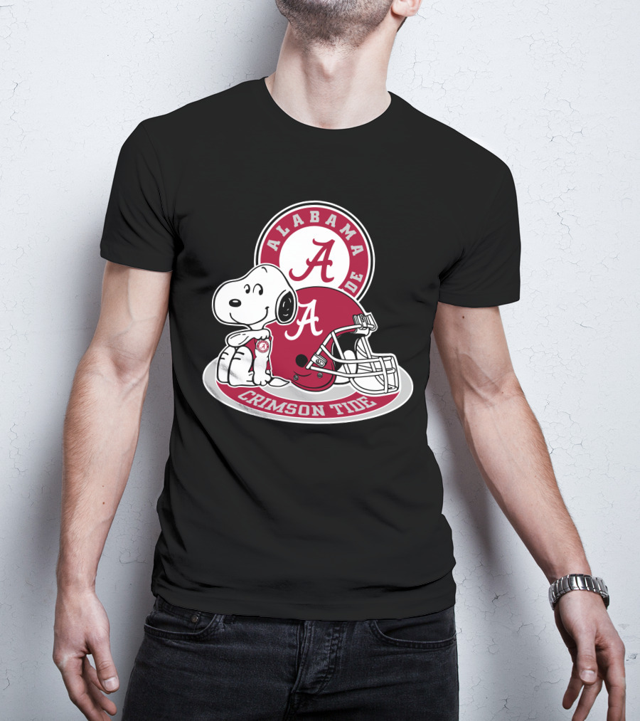 Alabama Crimson Tide Snoopy Helmet T-Shirt