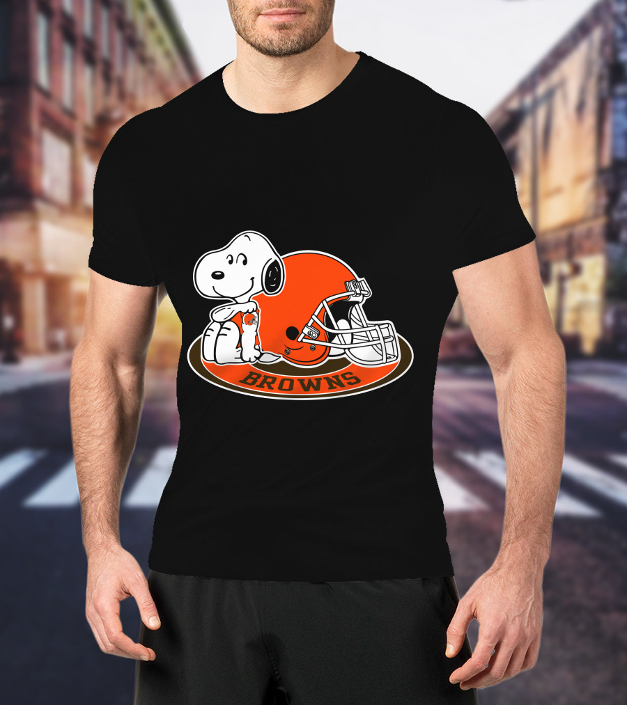 Snoopy Cleveland Browns Helmet Browns T-Shirt