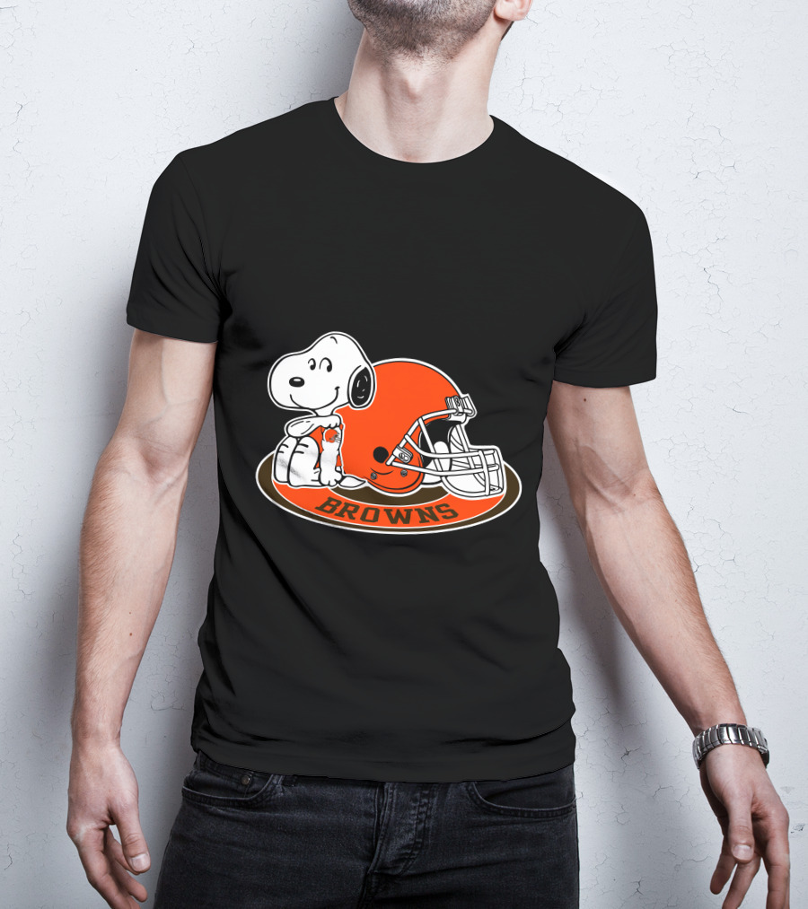 Snoopy Cleveland Browns Helmet Browns T-Shirt