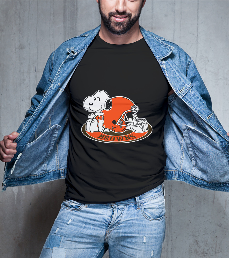 Snoopy Cleveland Browns Helmet Browns T-Shirt