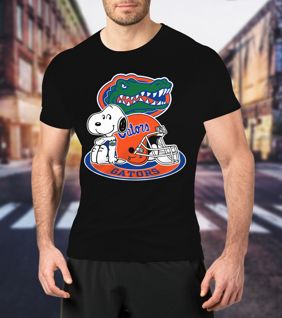 Florida Gators Snoopy Football Helmet Gators T-Shirt