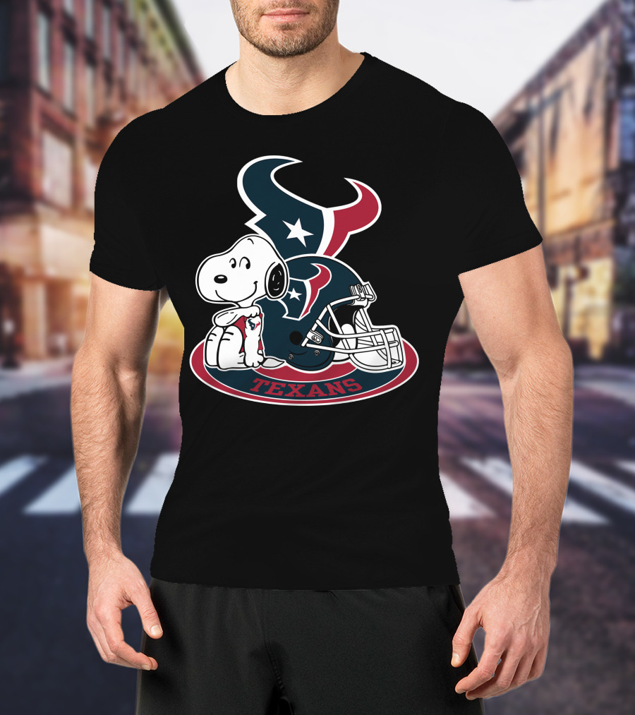 Houston Texans Snoopy Helmet T-Shirt