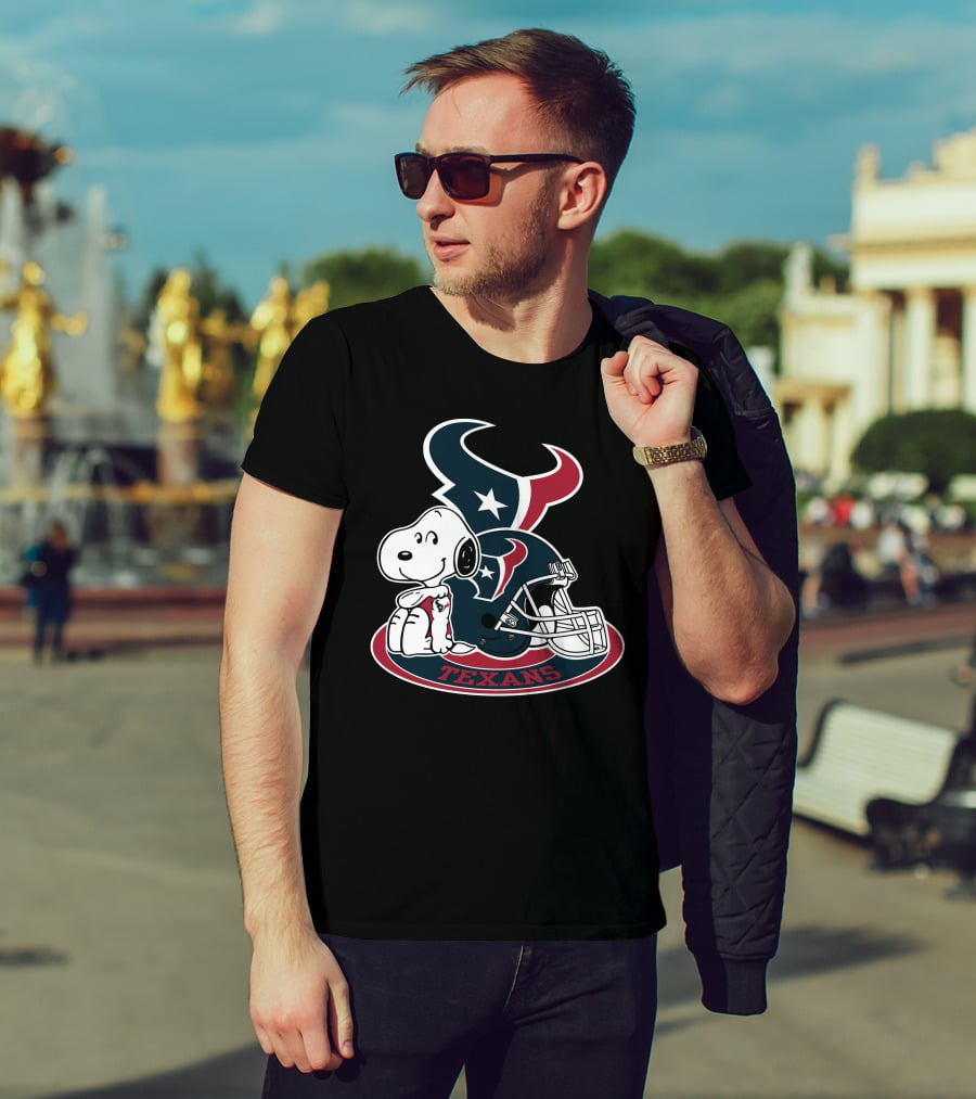 Houston Texans Snoopy Helmet T-Shirt