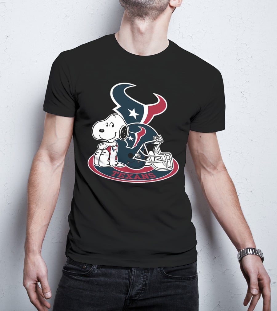Houston Texans Snoopy Helmet T-Shirt