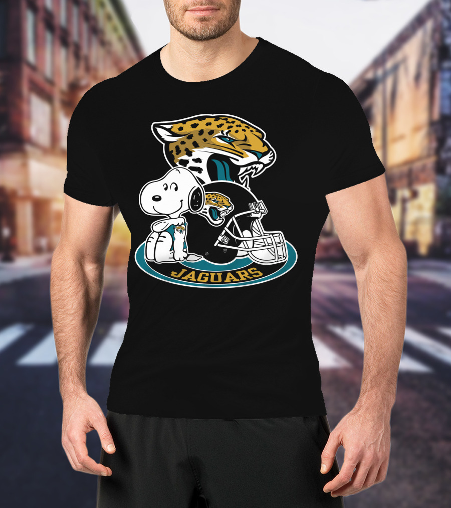 Jacksonville Jaguars Snoopy Helmet T-Shirt