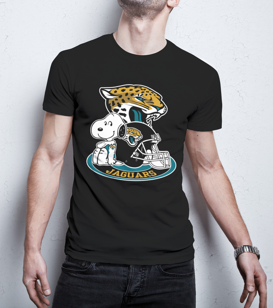 Jacksonville Jaguars Snoopy Helmet T-Shirt