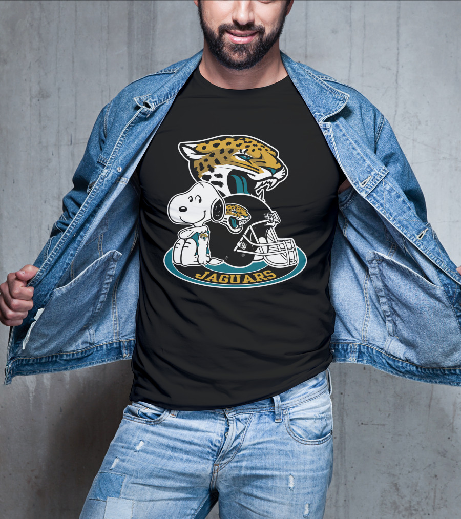 Jacksonville Jaguars Snoopy Helmet T-Shirt