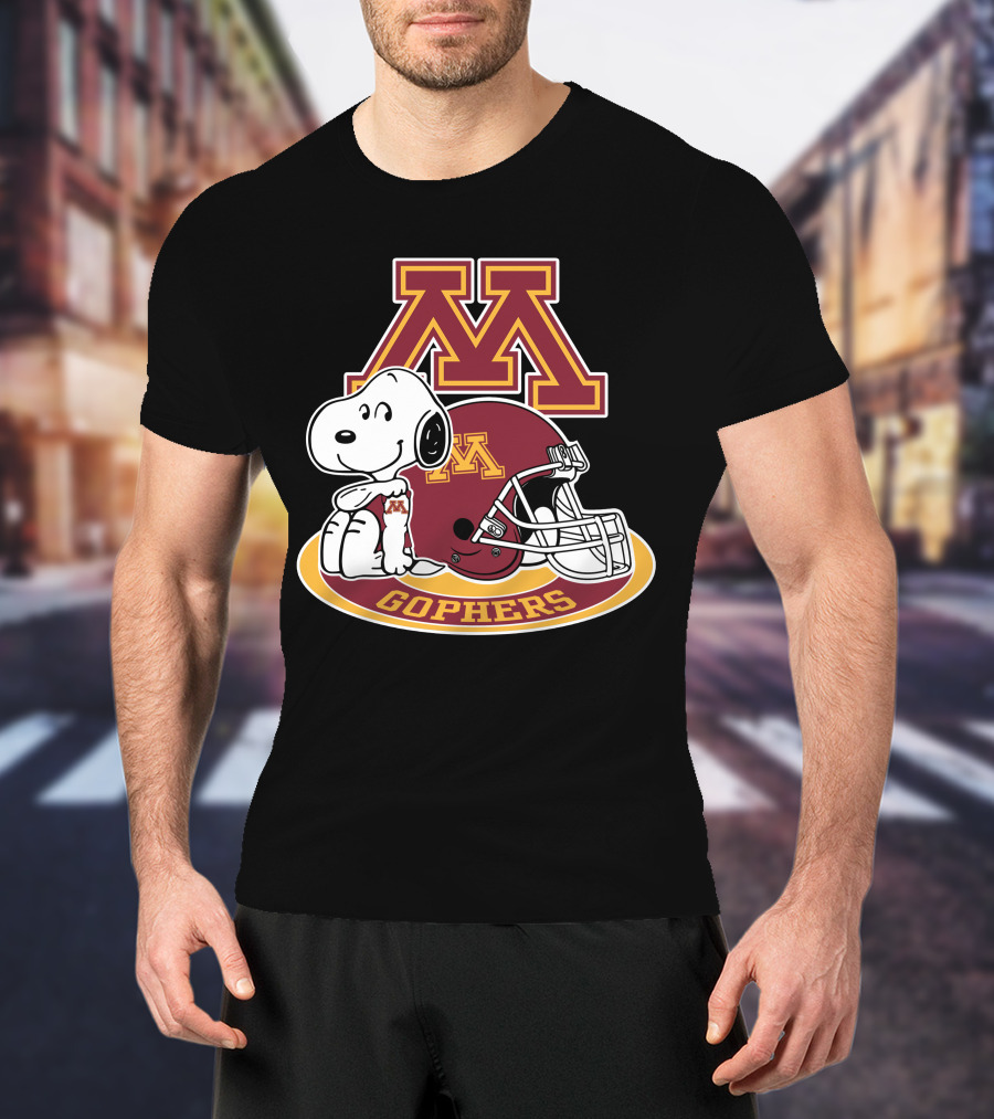Minnesota Golden Gophers Snoopy Helmet T-Shirt