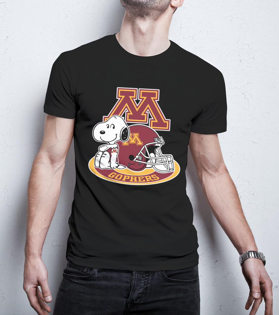 Minnesota Golden Gophers Snoopy Helmet T-Shirt