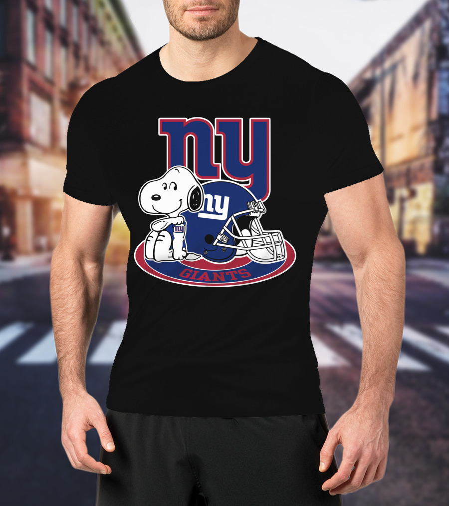 Ny Giants Snoopy Helmet Football T-Shirt