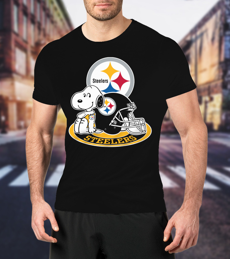 Steelers Snoopy Pittsburgh Helmet Nfl Peanuts Football Combination T-Shirt