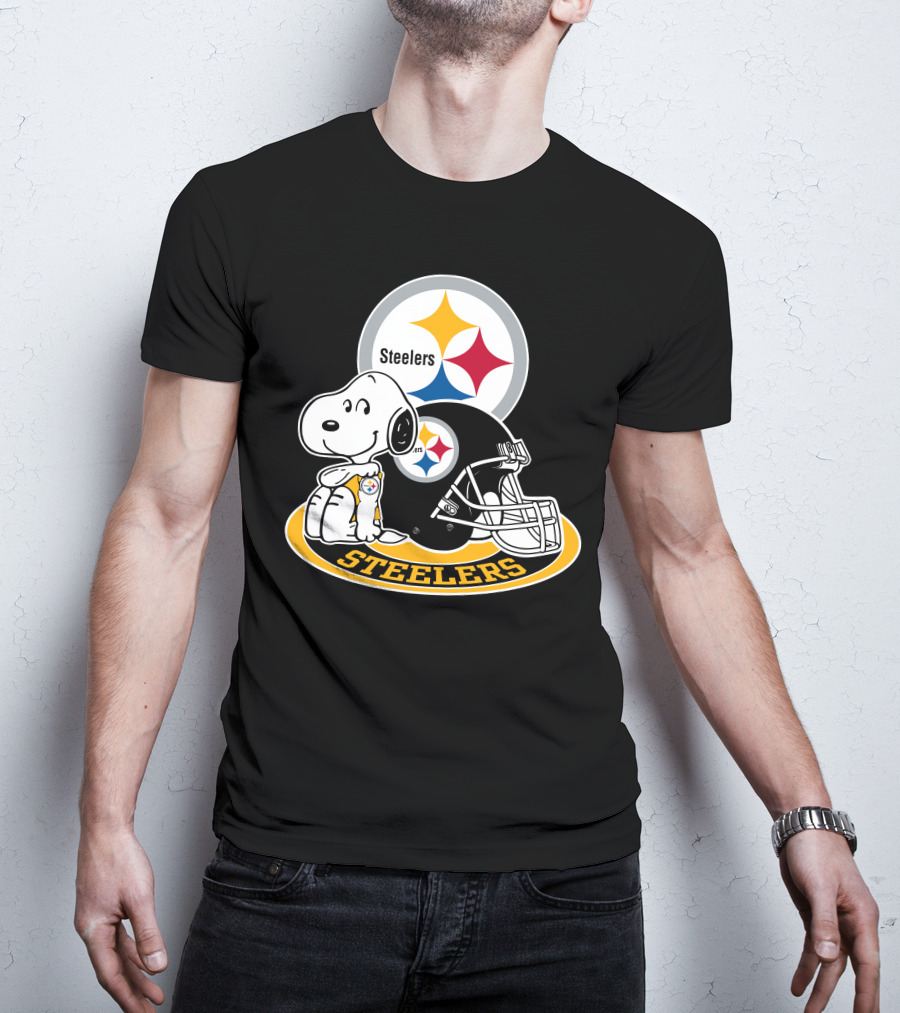 Steelers Snoopy Pittsburgh Helmet Nfl Peanuts Football Combination T-Shirt