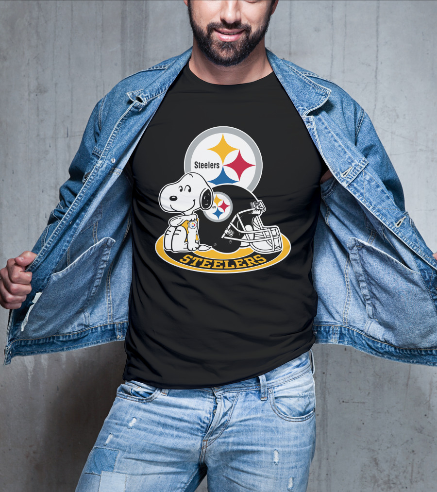 Steelers Snoopy Pittsburgh Helmet Nfl Peanuts Football Combination T-Shirt