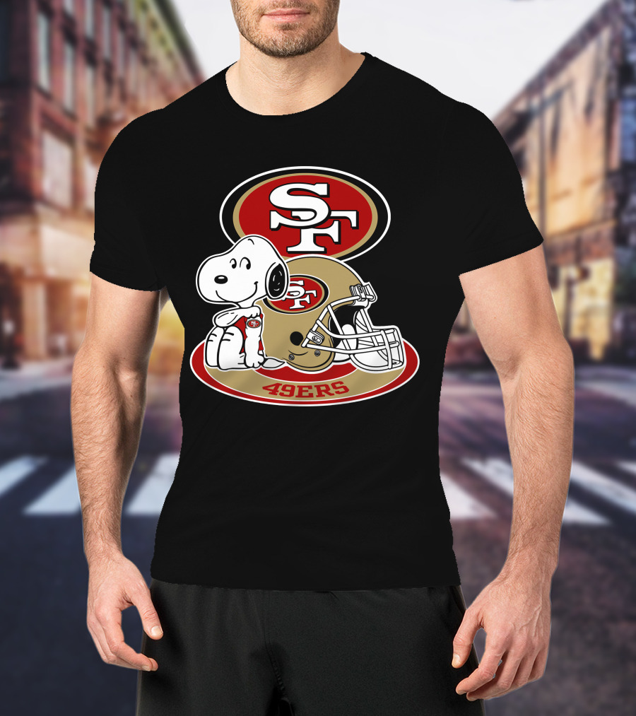San Francisco 49ers Sf Snoopy Football Helmet 49ers T-Shirt