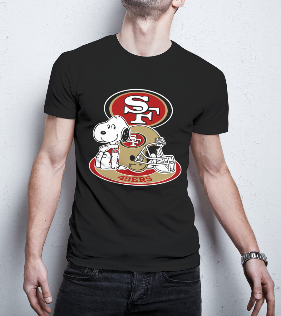San Francisco 49ers Sf Snoopy Football Helmet 49ers T-Shirt