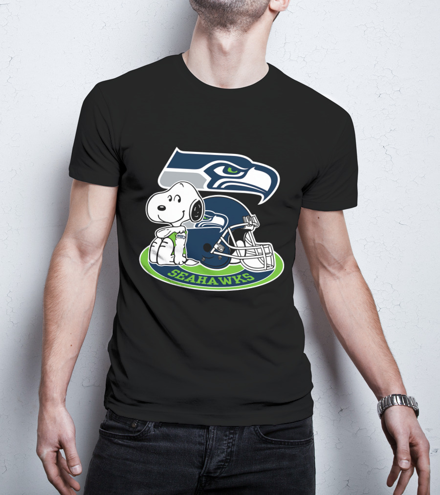 Snoopy Seattle Seahawks Helmet T-Shirt