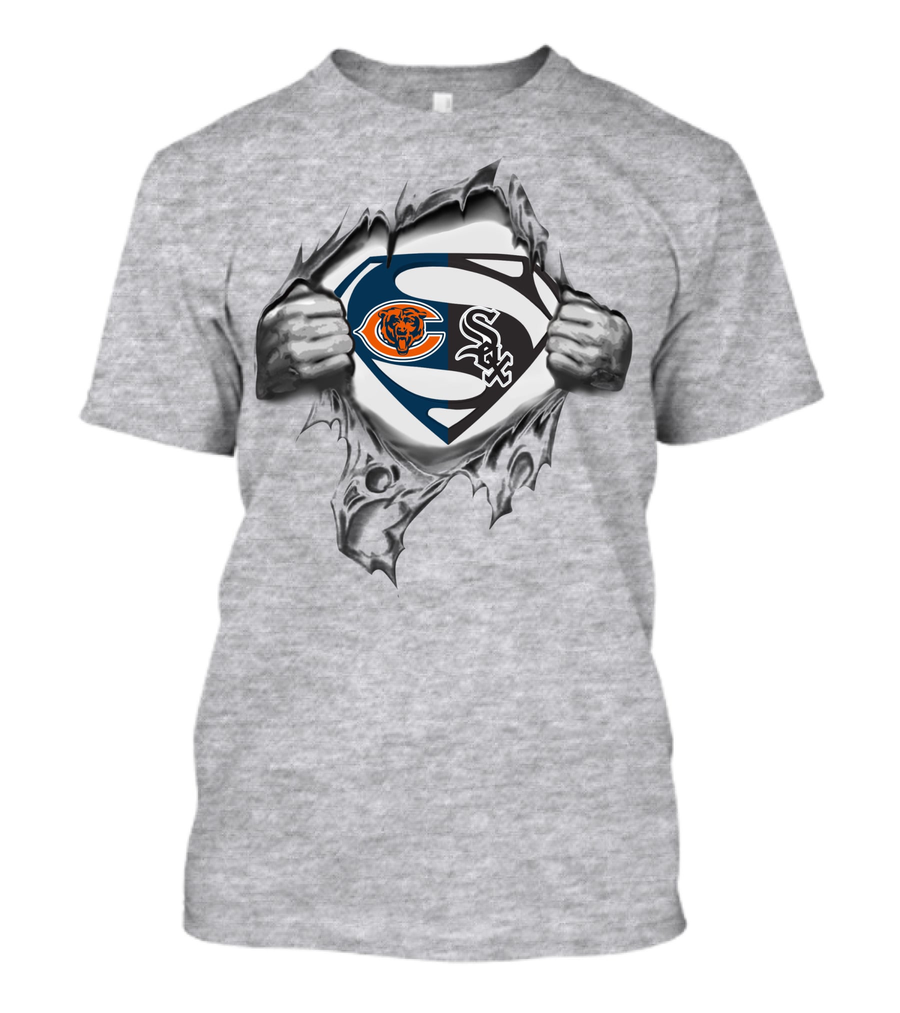 Bears Chicago White Sox Superman Logo Mashup T-Shirt