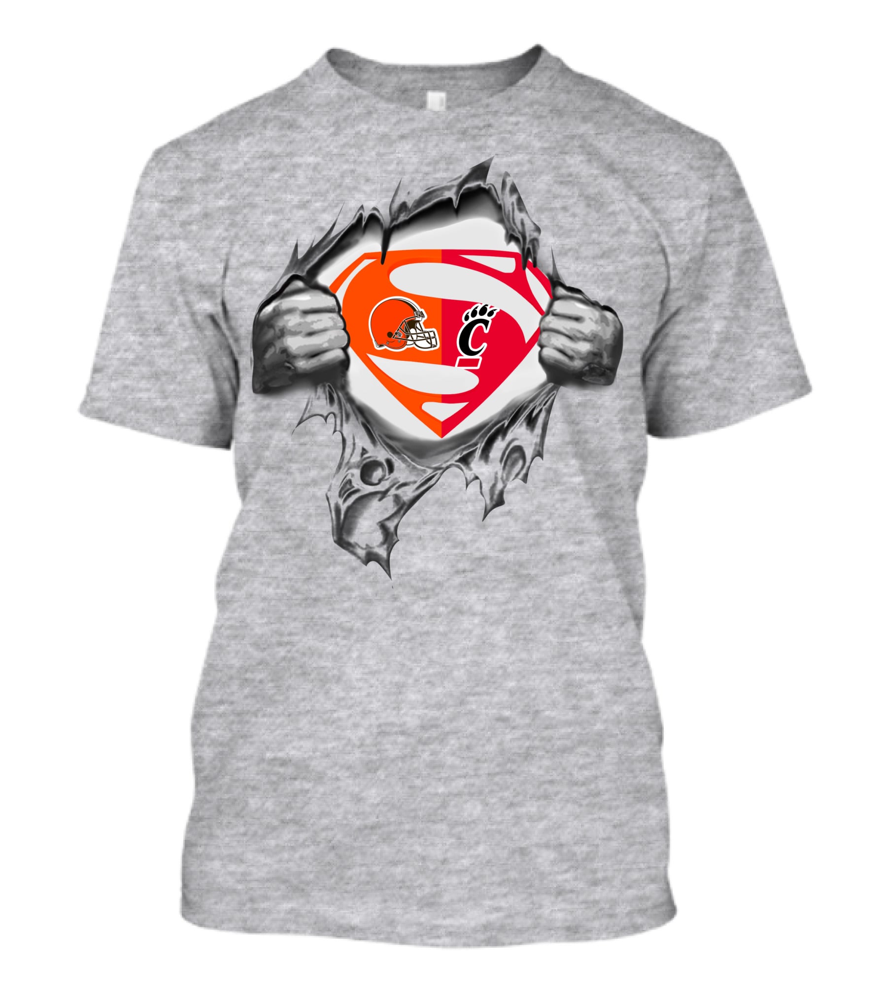 Browns Cincinnati Bearcats Superman Logo Mashup T-Shirt