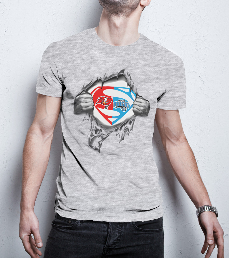 Buccaneers Orlando Magic Superman Tear Symbol T-Shirt