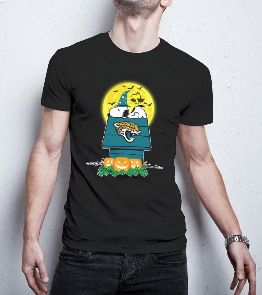 Jacksonville Jaguars Snoopy Halloween Pumpkin Night T-Shirt