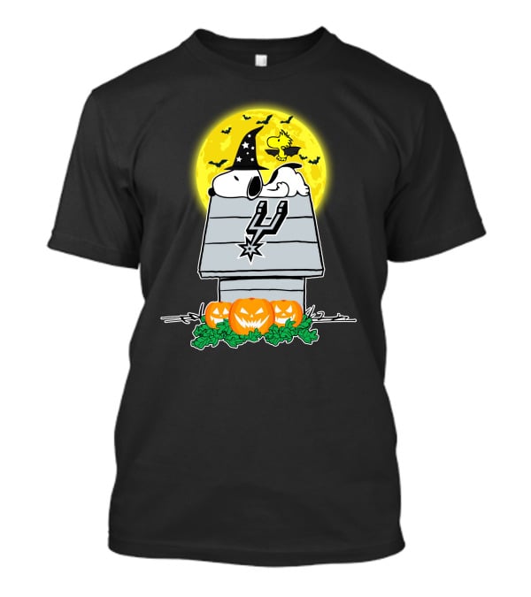 San Antonio Spurs Snoopy Halloween Moon Pumpkins T-Shirt