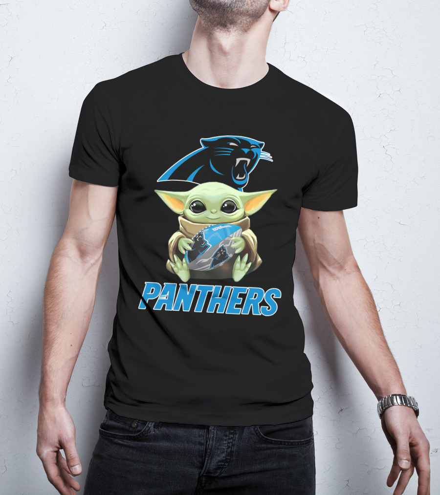 Carolina Panthers Baby Yoda Football Fan Gear T-Shirt