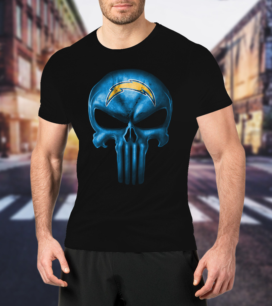 Los Angeles Chargers Skull Logo Fan T-Shirt