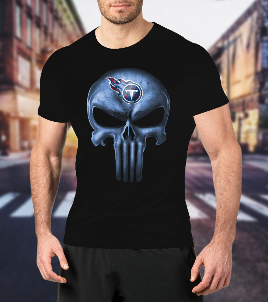 Tennessee Titans Skull Logo Nfl Fusion T-Shirt
