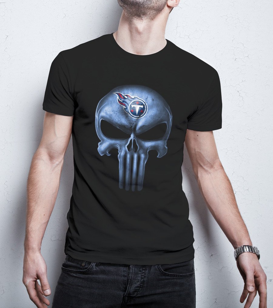 Tennessee Titans Skull Logo Nfl Fusion T-Shirt