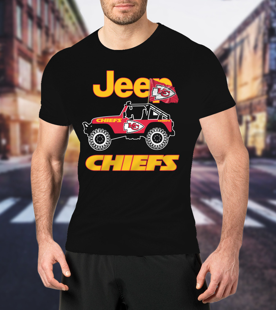 Jeep Chiefs Kansas City Flag T-Shirt