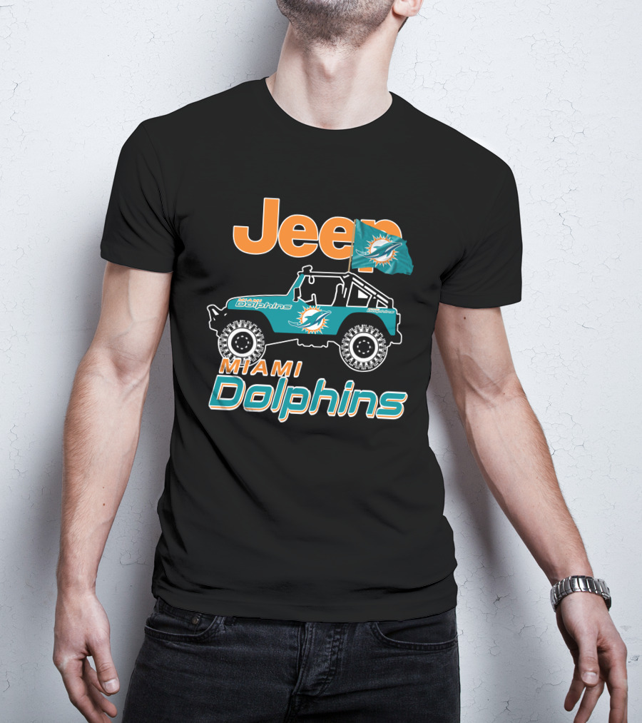 Jeep Miami Dolphins Flag T-Shirt