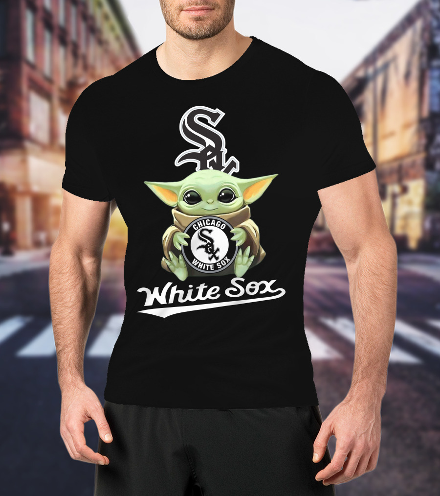 Chicago White Sox Baby Yoda Logo Star Wars Fans T-Shirt