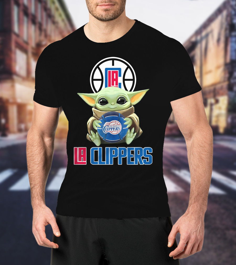 La Clippers Baby Yoda Los Angeles Basketball Fan Gear T-Shirt