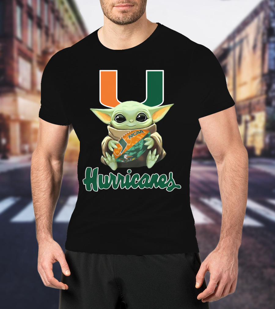 Miami Hurricanes Baby Yoda Ncaa U T-Shirt