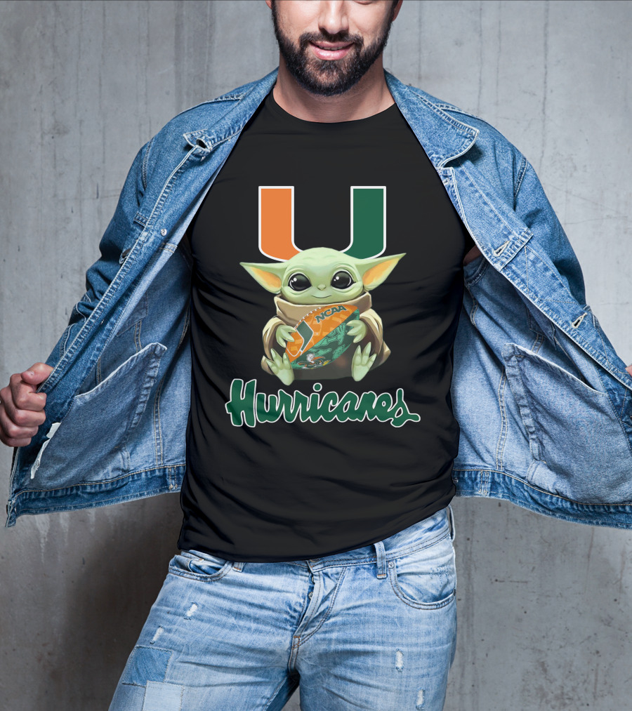 Miami Hurricanes Baby Yoda Ncaa U T-Shirt