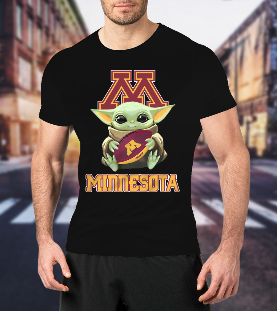 Minnesota Golden Gophers Baby Yoda Football Fan Gear T-Shirt