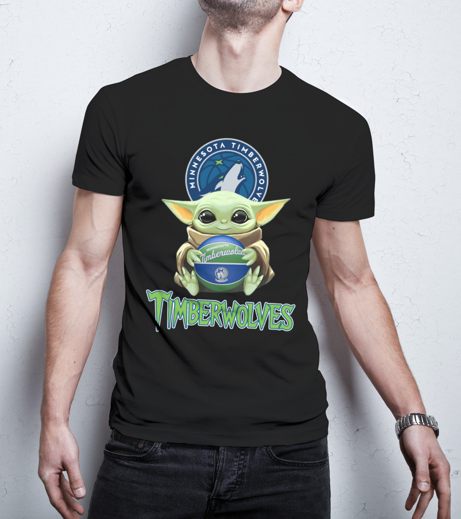 Minnesota Timberwolves Baby Yoda Basketball T-Shirt
